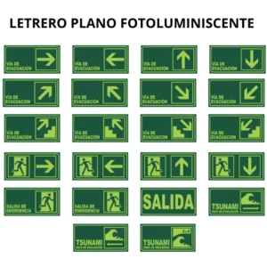 Letrero Plano Fotoluminiscente
