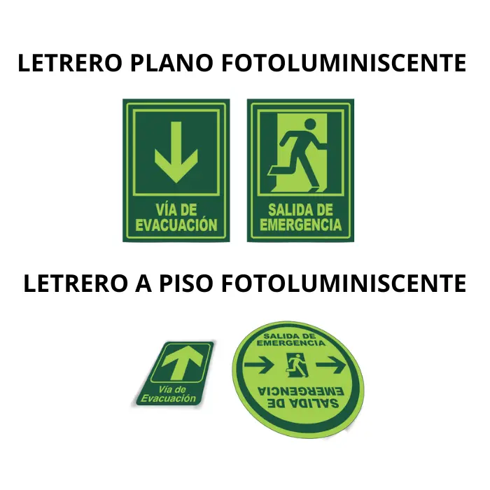Letrero Plano Fotoluminiscente